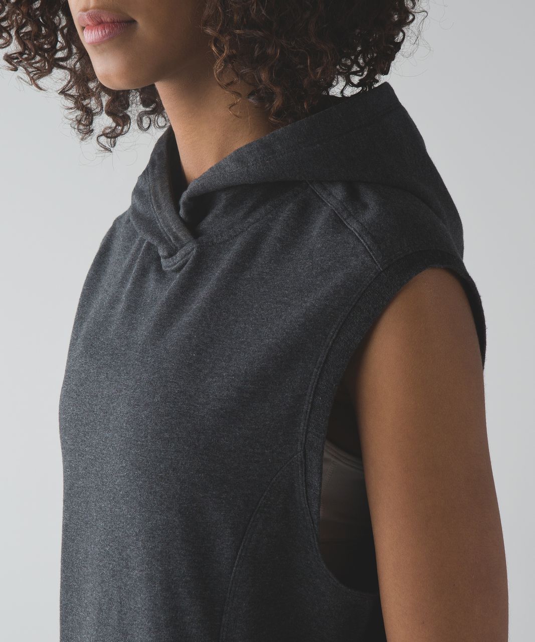 Lululemon Blissed Out Sleeveless Hoodie - Heathered Black