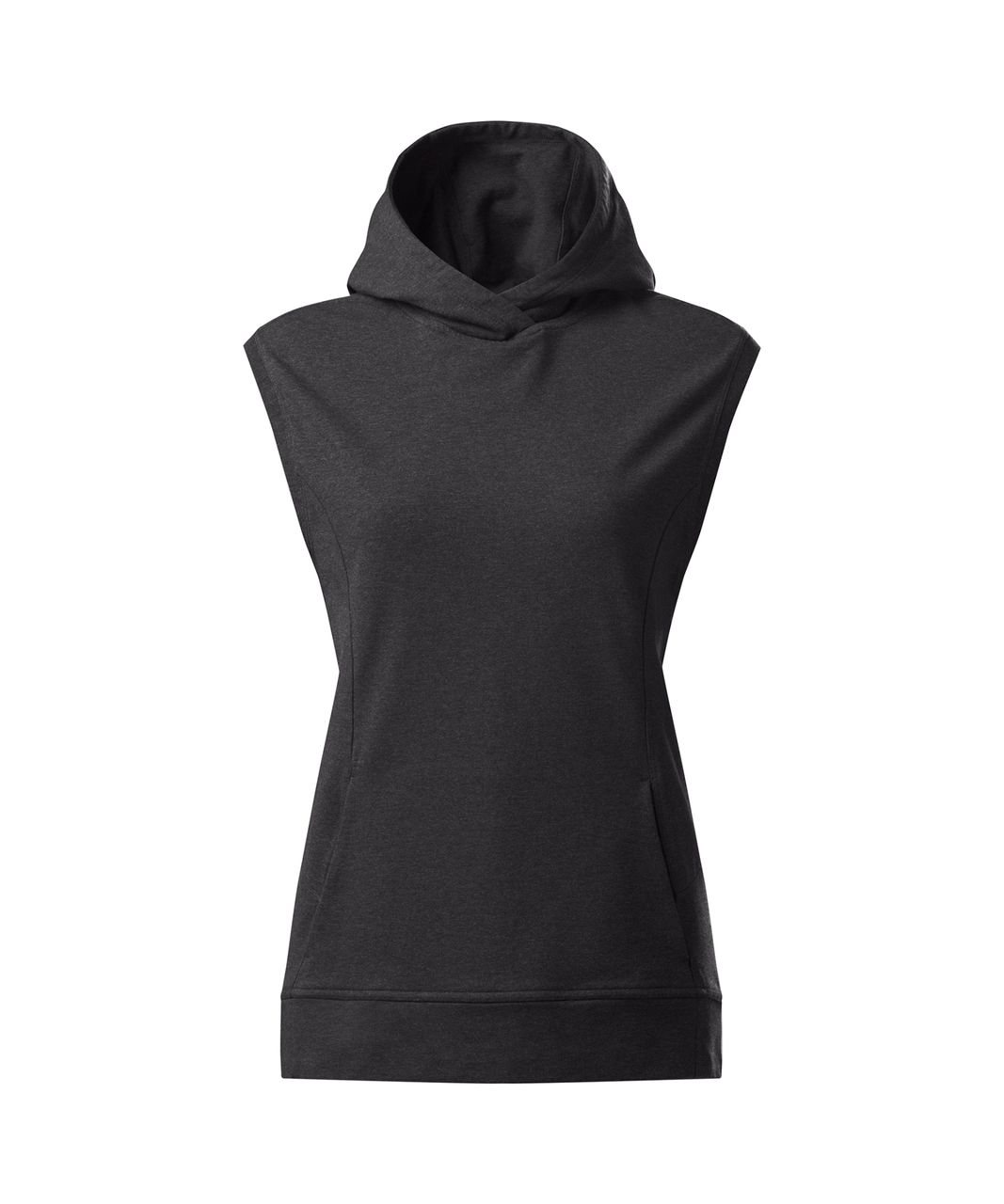 Lululemon Blissed Out Sleeveless Hoodie - Heathered Black - lulu fanatics