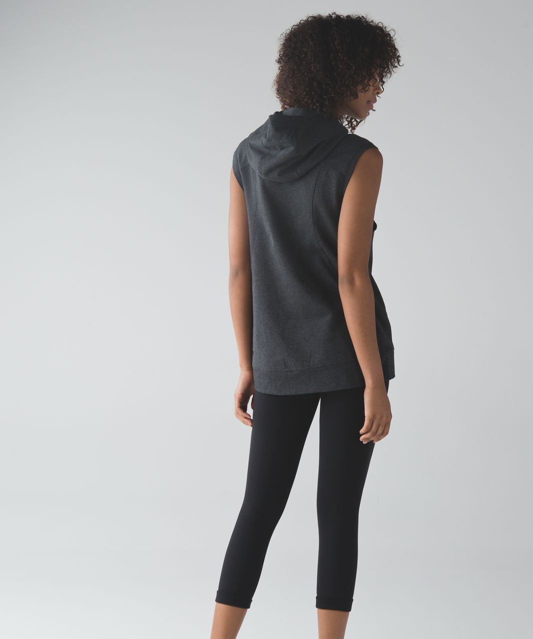 Lululemon Blissed Out Sleeveless Hoodie - Heathered Black