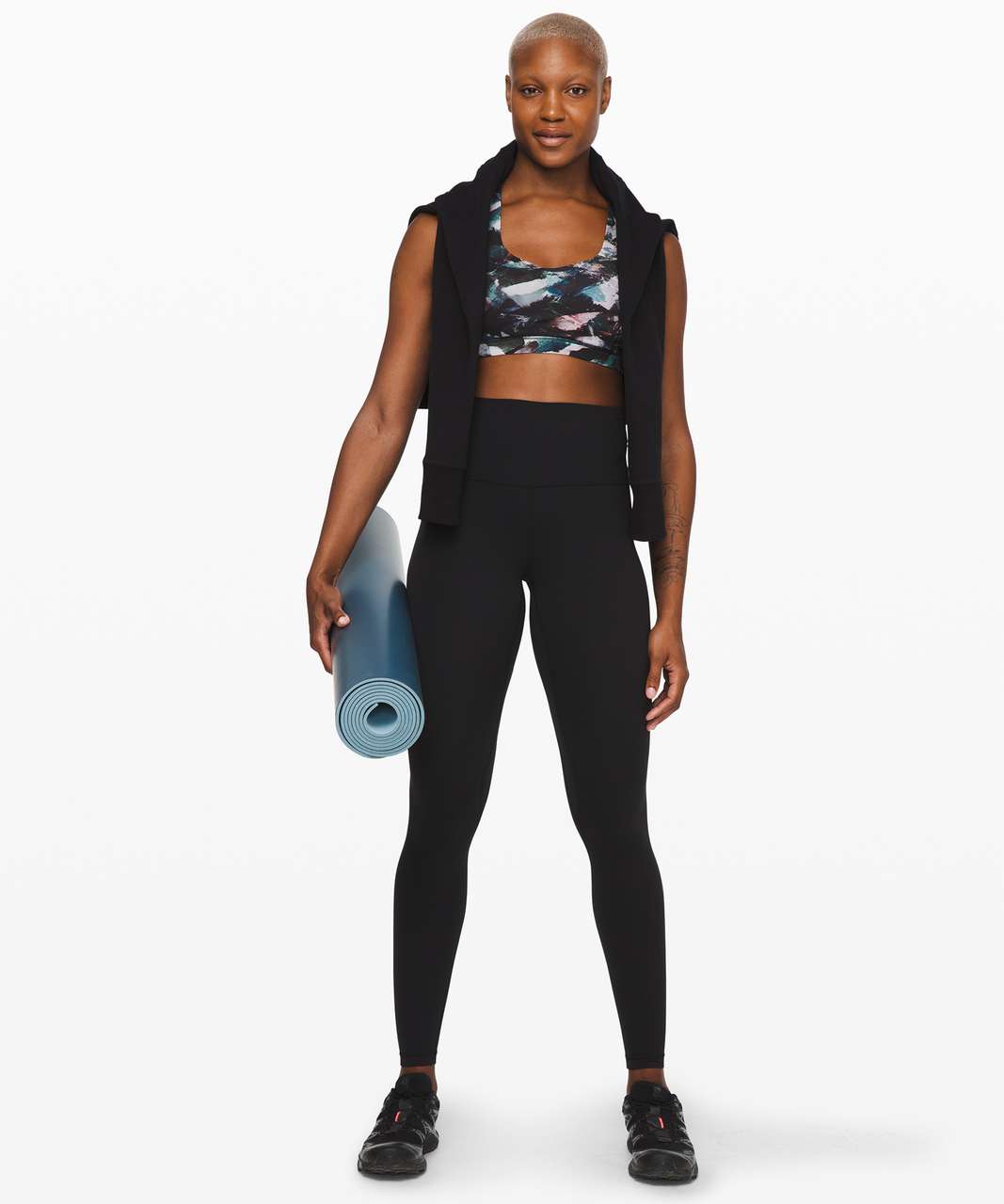 Lululemon Free To Be Bra *wild Long Line In Glacier Camo Starlight Multi