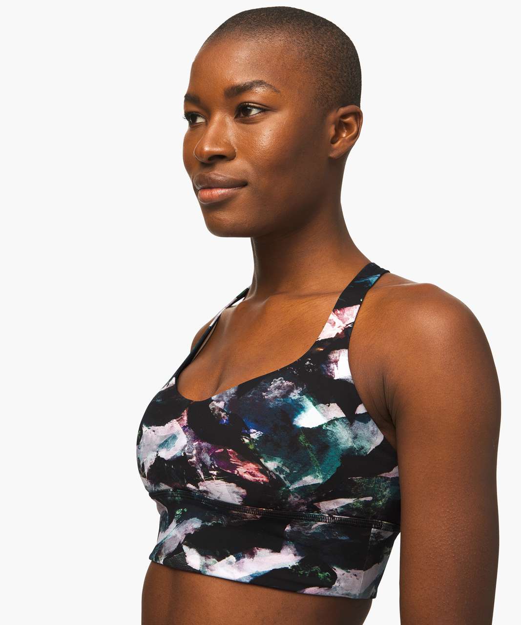 Lululemon Free To Be Bra *wild Long Line In Glacier Camo Starlight