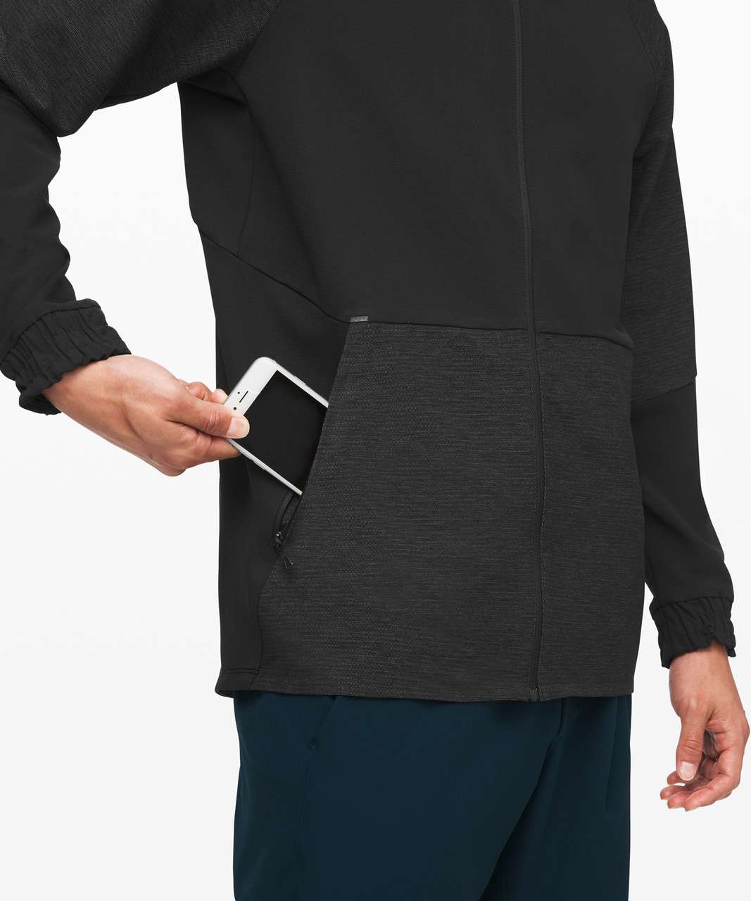 Lululemon License to Train Track Jacket - Black / Heathered Black