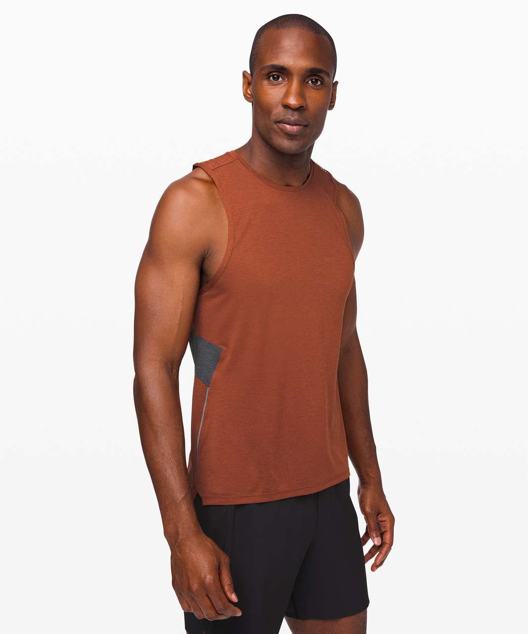 Lululemon Fast and Free Tank - Heathered Dark Terracotta / Heathered Obsidian