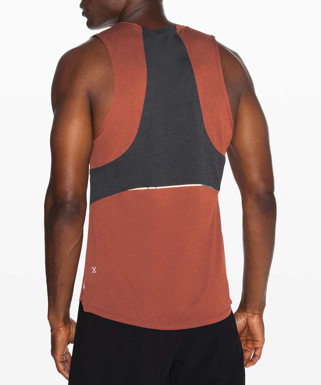 Lululemon Fast and Free Tank - Heathered Dark Terracotta / Heathered Obsidian