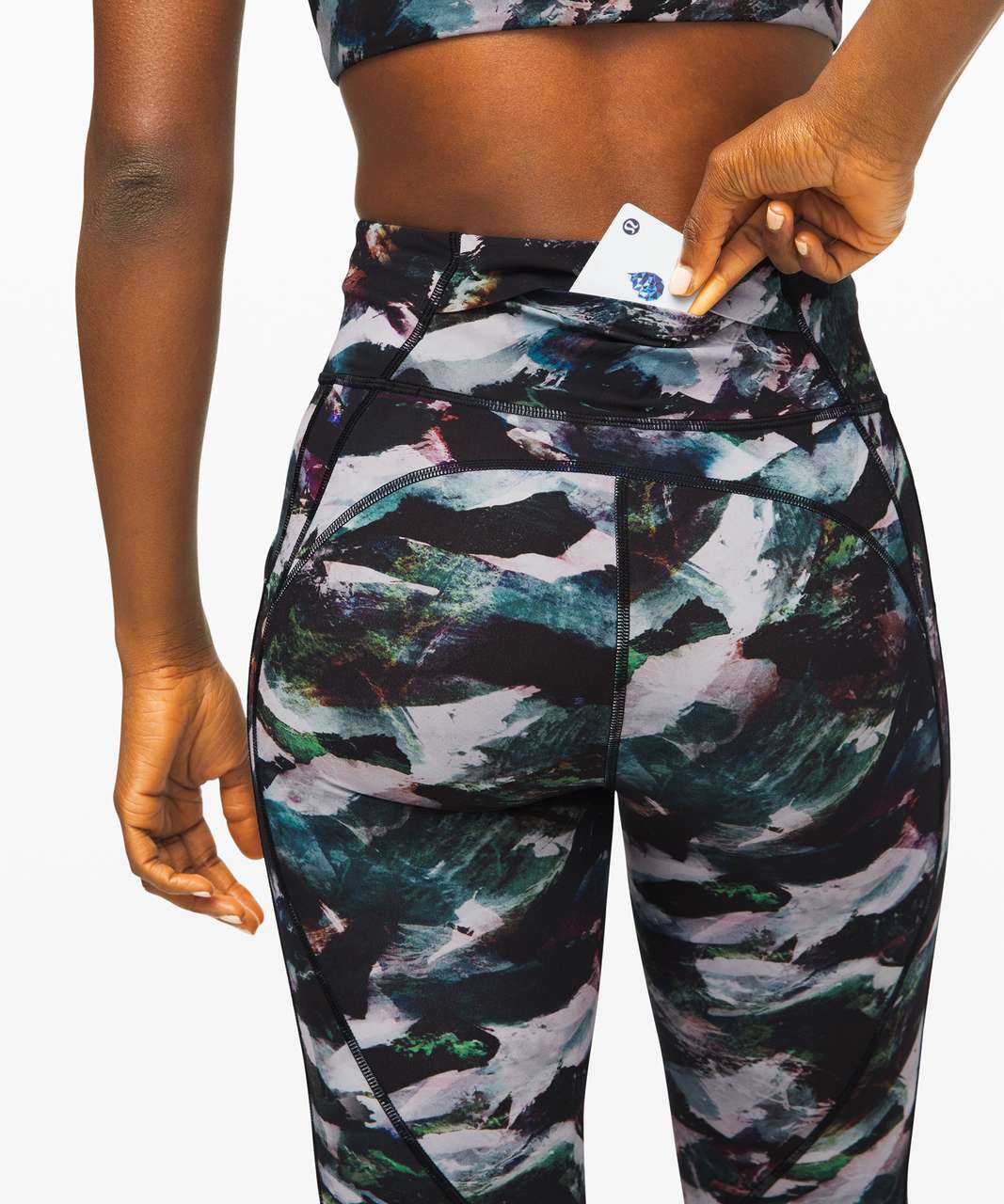 Lululemon Time To Sweat Tight 28" - Glacier Camo Starlight Multi