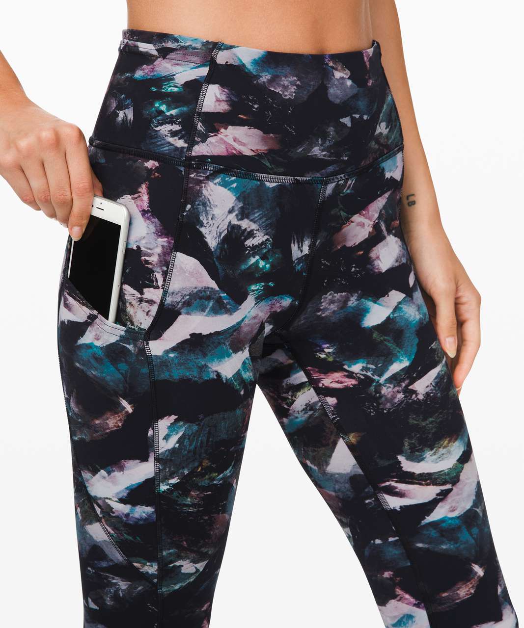 Lululemon Fast and Free Tight II 25 *Non-Reflective Nulux - Glacier Camo  Starlight Multi - lulu fanatics