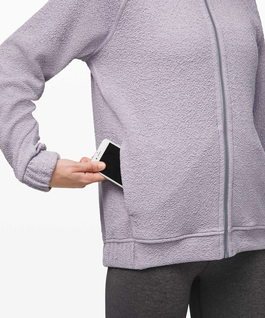 Lululemon Pave New Ways Full-Zip - Glacier Grey / White