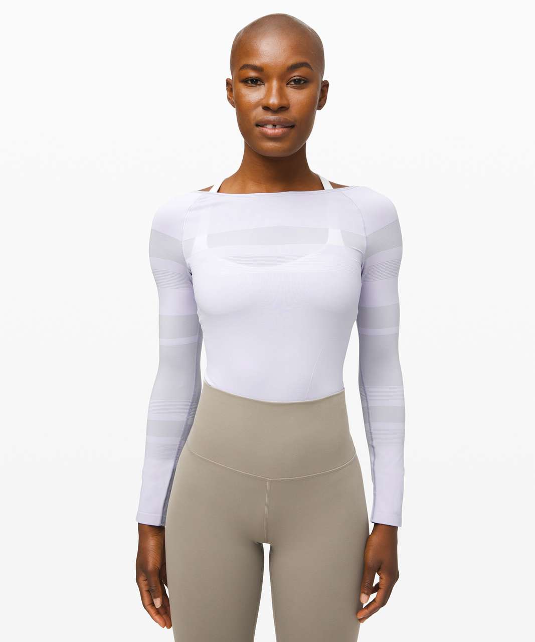 Lululemon Gleam and Glow Bodysuit - Silver Lilac