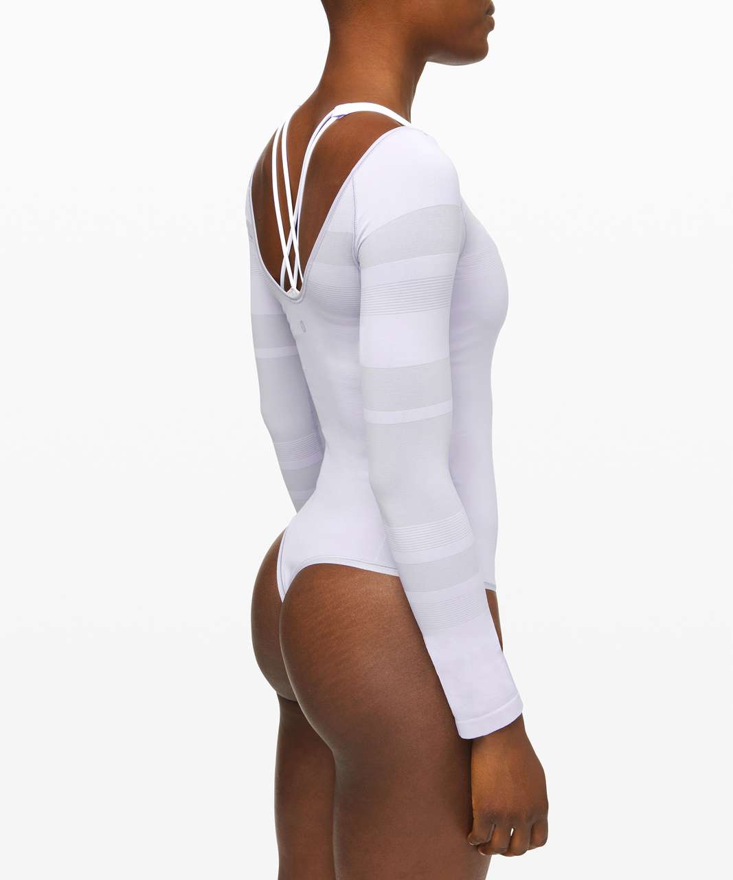 Lululemon Gleam and Glow Bodysuit - Silver Lilac