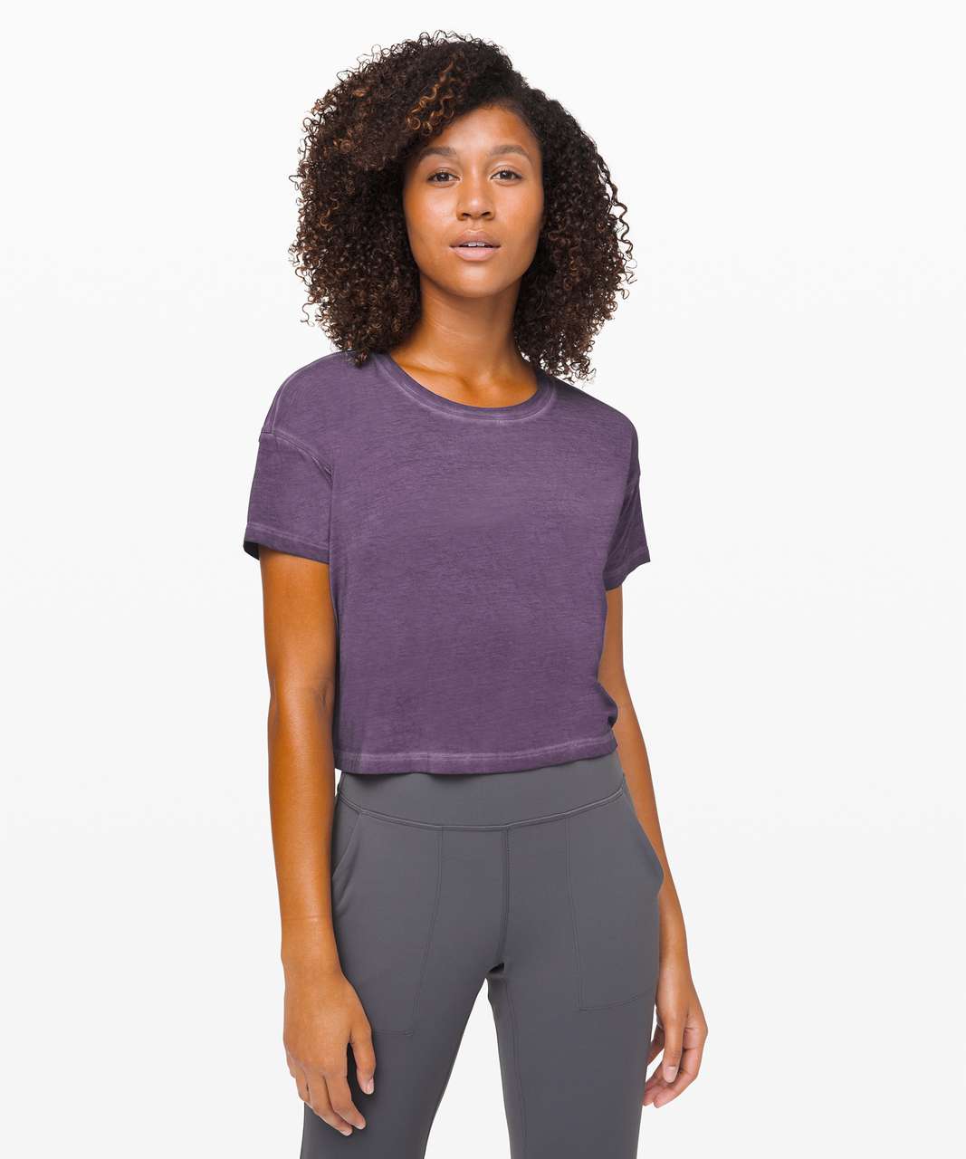 Lululemon Cates Crop Tee *Fade - Washed Purple Ink