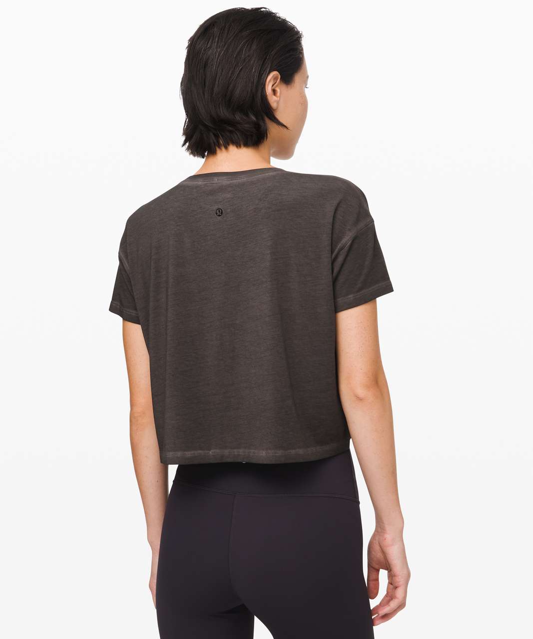 Lululemon Cates Crop Tee *Fade - Washed Black