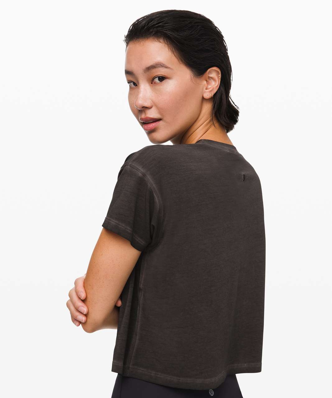 Lululemon Cates Crop Tee *Fade - Washed Black