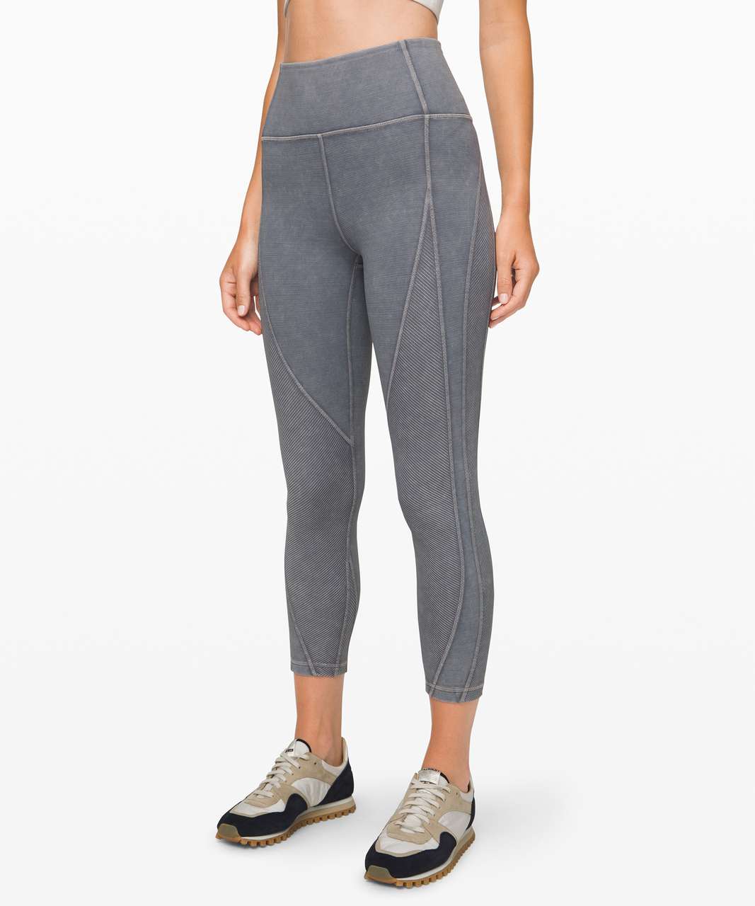 Lululemon Wunder Under Crop 23" *Ribbed Snow Washed - Washed Luna