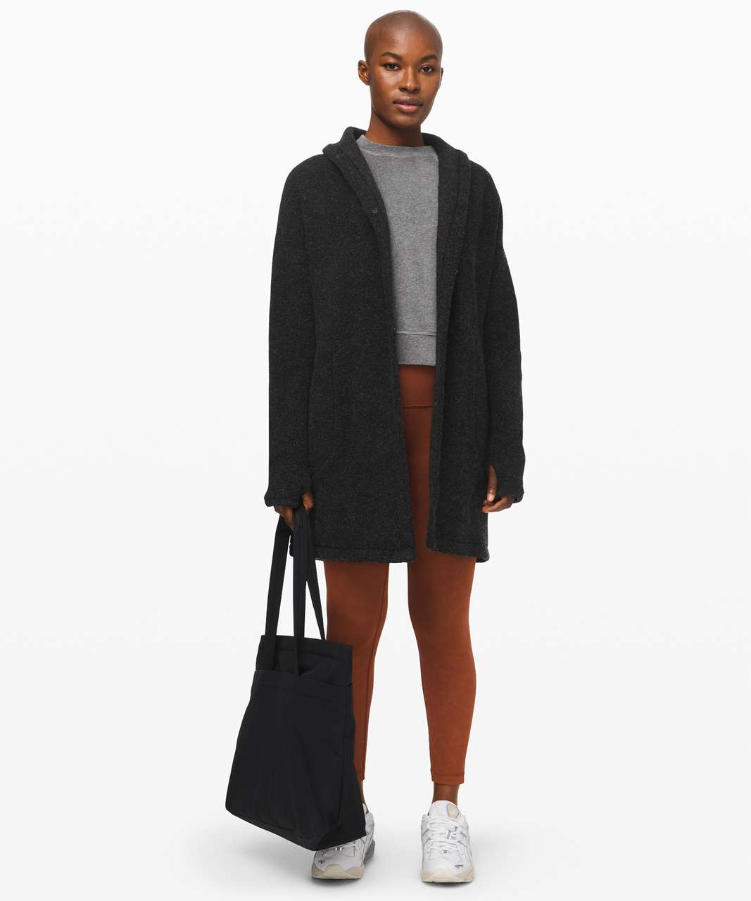 Lululemon Sincerely Sherpa Wrap Heathered Black lulu fanatics