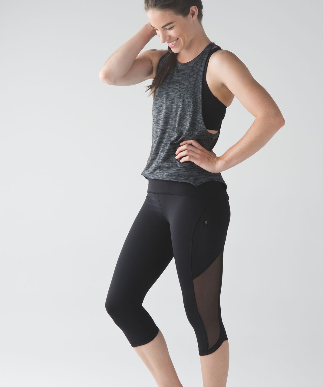 Lululemon Heat It Up Crop - Black - lulu fanatics