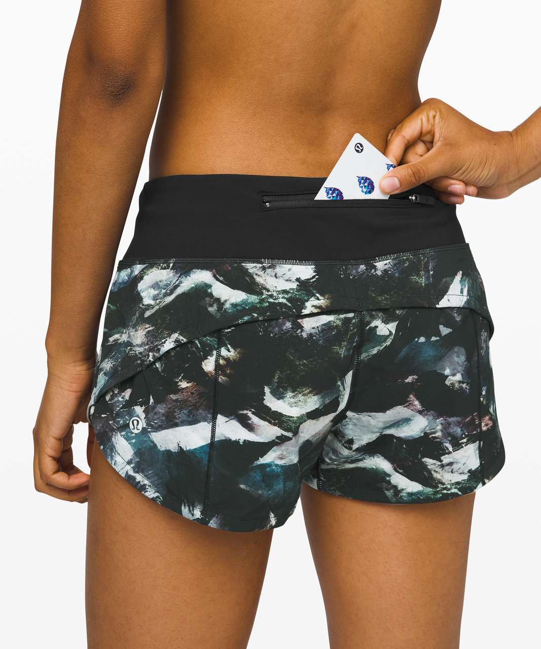 Lululemon Speed Up Short *2.5 - Glacier Camo Starlight Multi / Black -  lulu fanatics