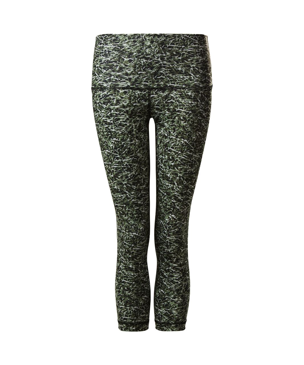 Lululemon Wunder Under Crop (Hi-Rise) (Full-On Luxtreme) - Mini Ripple Desert Olive Fatigue Green