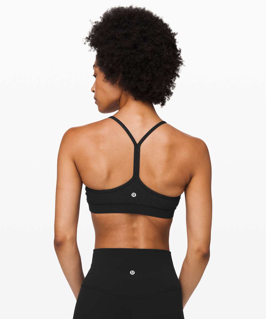 Lululemon Flow Y Bra *Nulu - Polar Shift Emboss Black