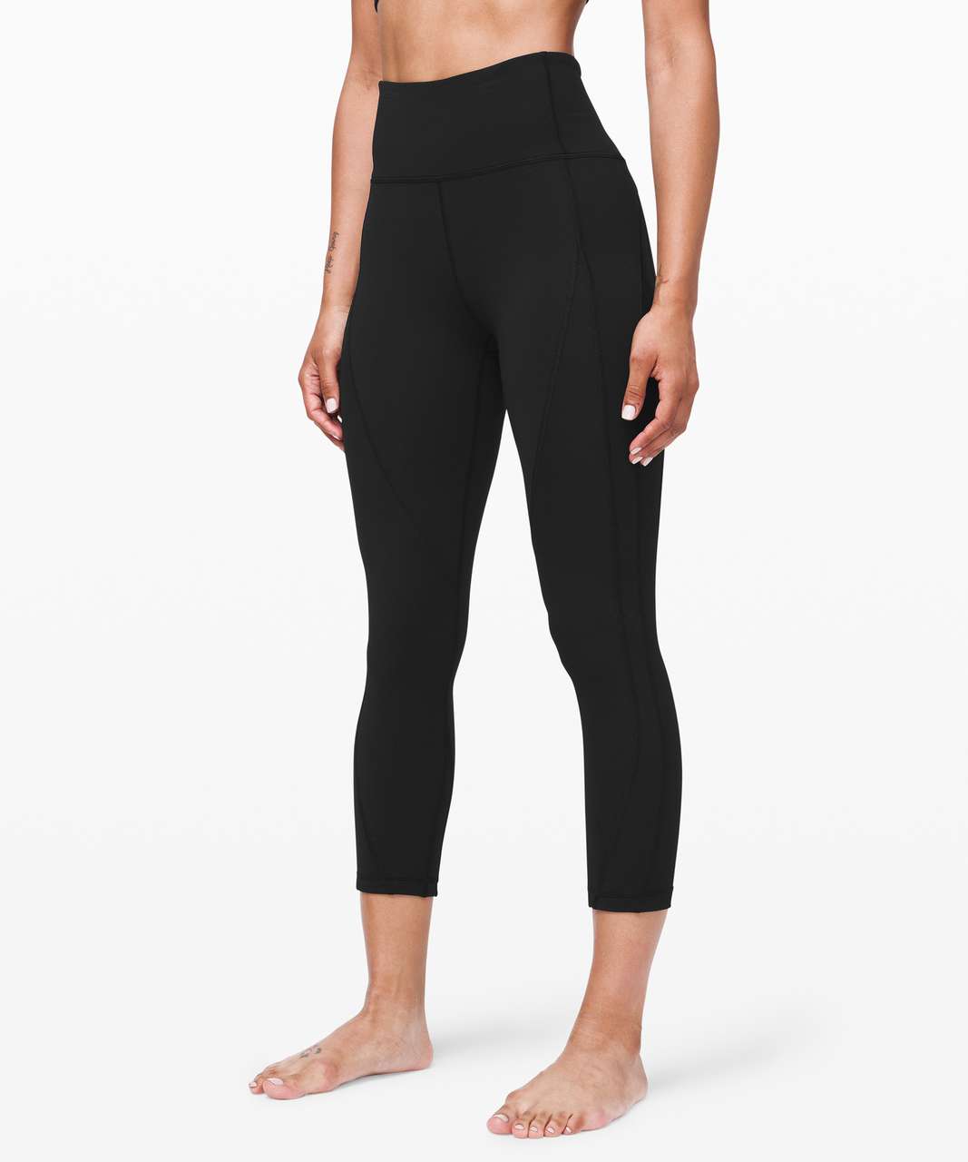 Lululemon Wunder Under Crop *Ribbed 23 - Black - lulu fanatics