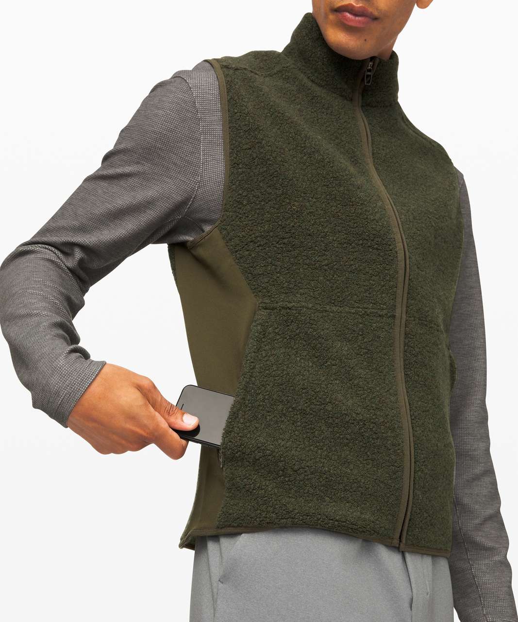 Lululemon Tundra Trek Vest - Heathered Dark Olive / Dark Olive