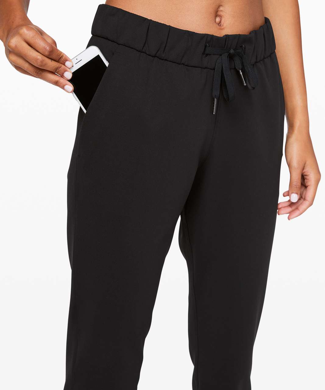 Lululemon On The Fly 7/8 pant Sz6 Woven Black