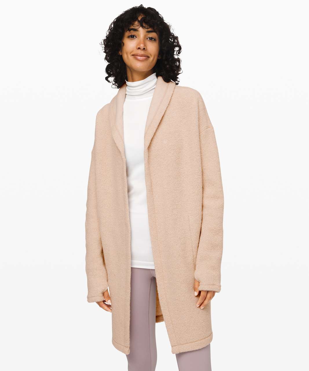 Lululemon Sincerely Sherpa Wrap - Heathered Cashew