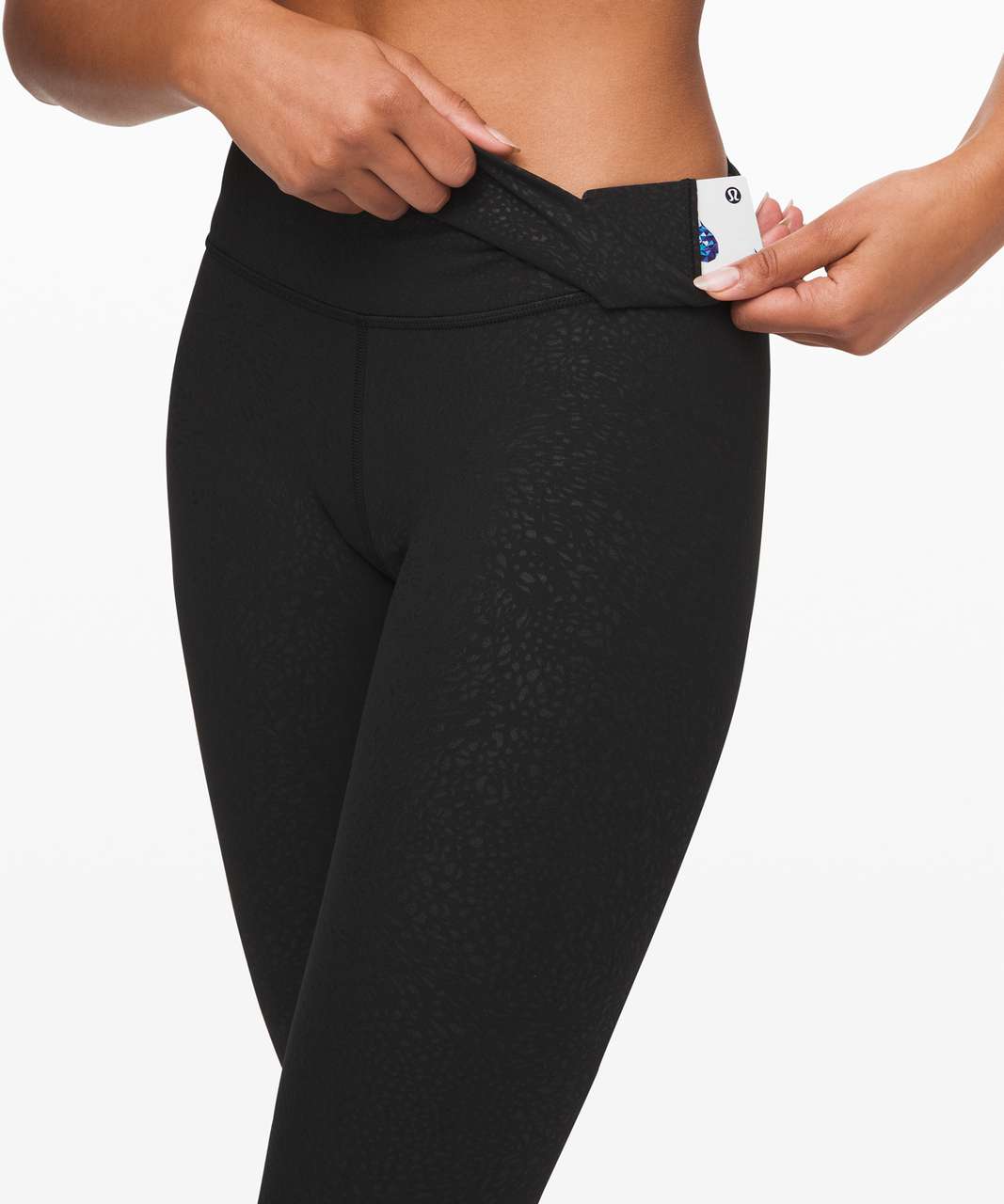 Lululemon Align Crop *21" - Polar Shift Emboss Black