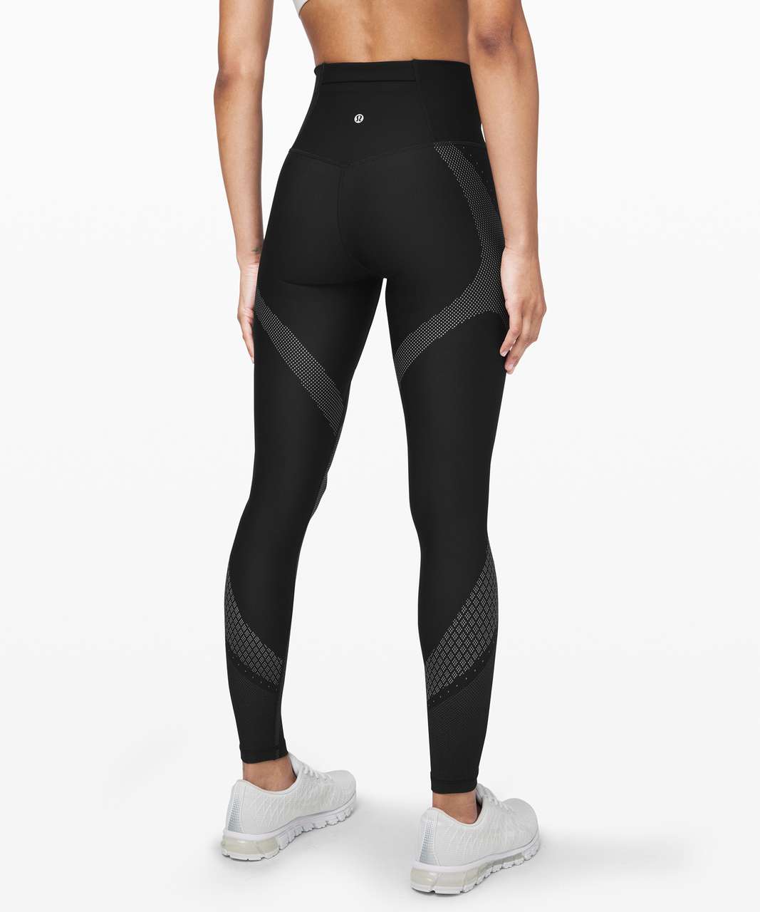 Lululemon Ready To Run Tight Pinpoint *28 - Black / Magnet Grey - lulu  fanatics