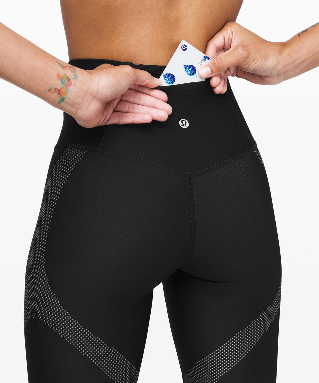 Lululemon Mapped Out High-Rise Tight 28 - Black / Glacier Grey - lulu  fanatics