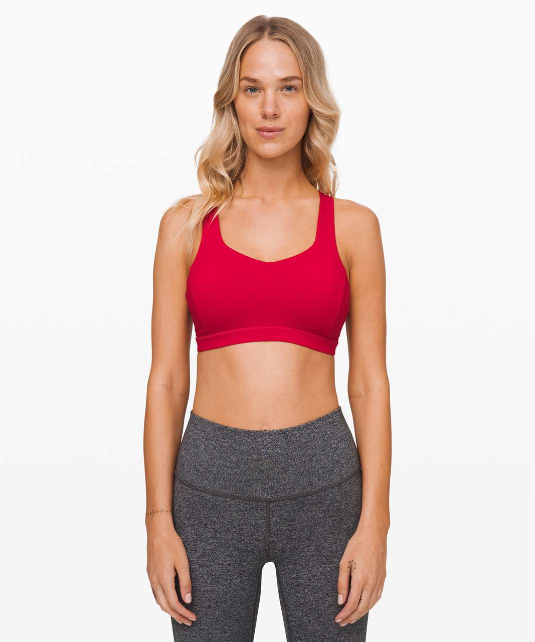 Lululemon Athletica Color Block Red Sports Bra Size 4 - 54% off