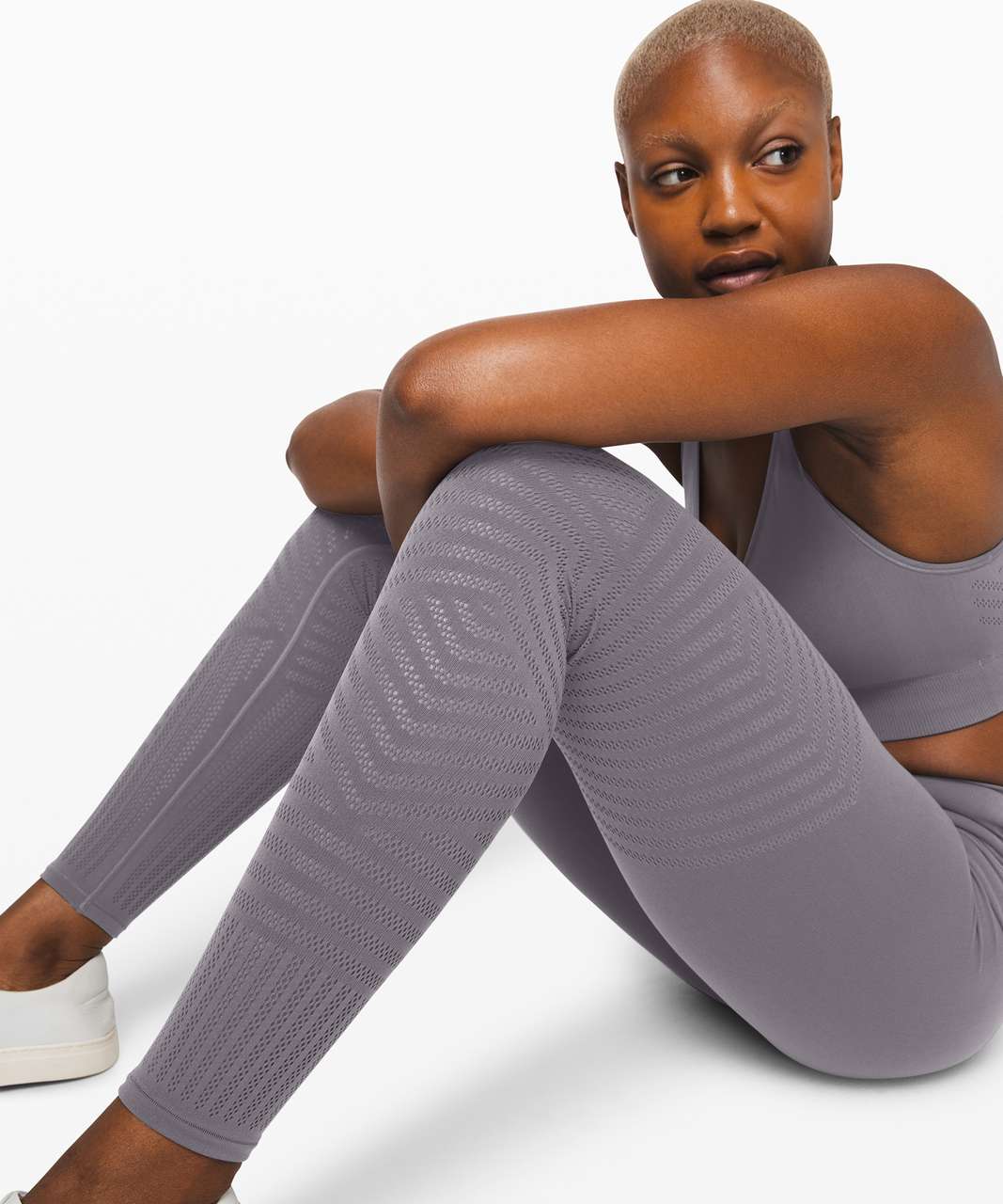 Lululemon Reveal Tight *Mesh Stripes - Titanium - lulu fanatics