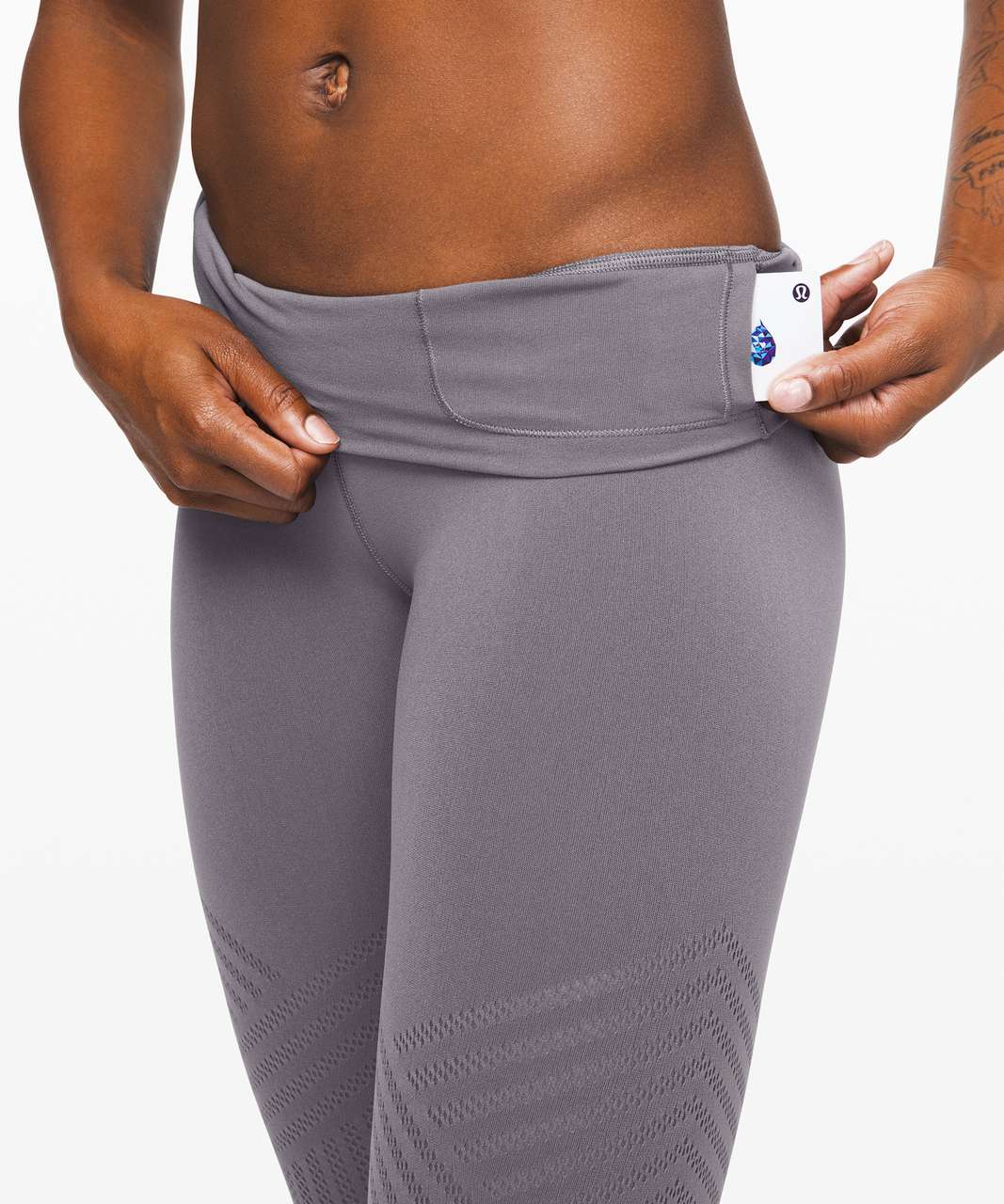 Lululemon Reveal Tight *Mesh Stripes - Titanium - lulu fanatics