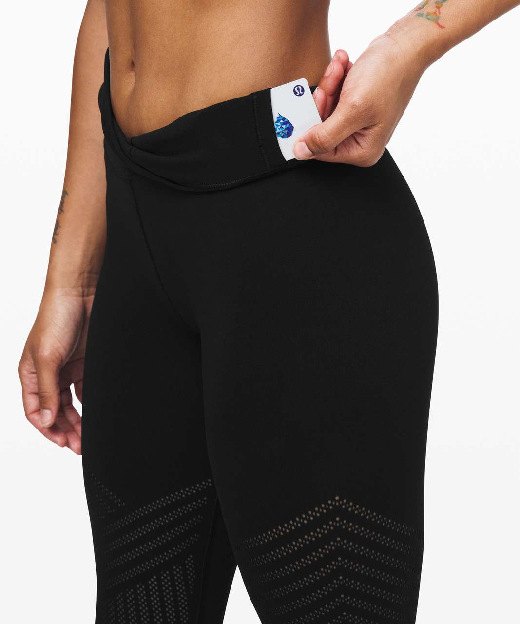 Lululemon Reveal Tight Mesh Stripes Black Lulu Fanatics