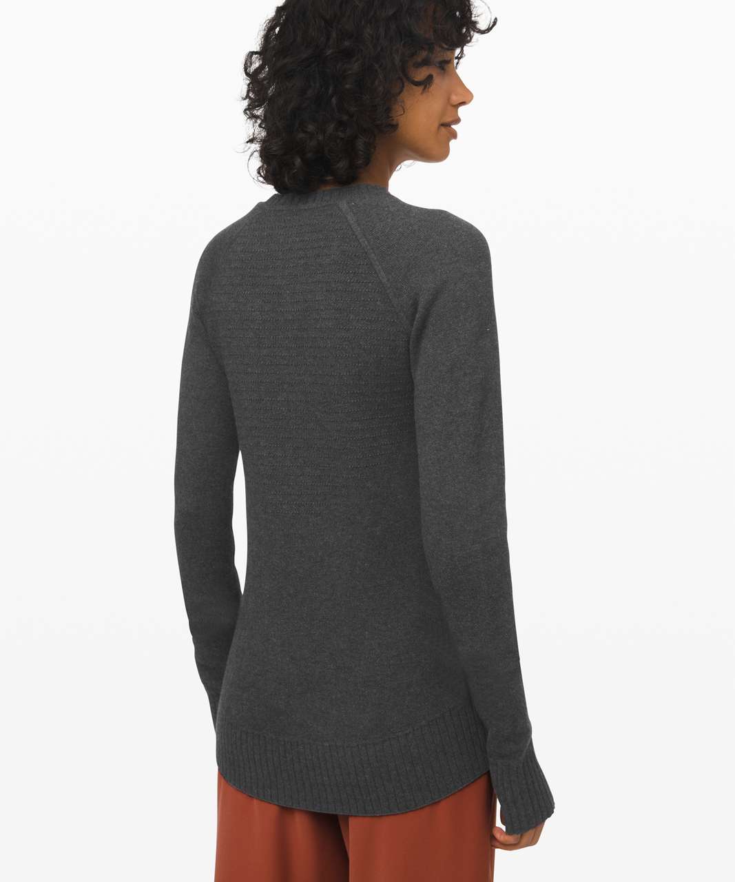 Lululemon Still Lotus Sweater *Reversible - Heathered Black / Heathered Titanium / Heathered Black