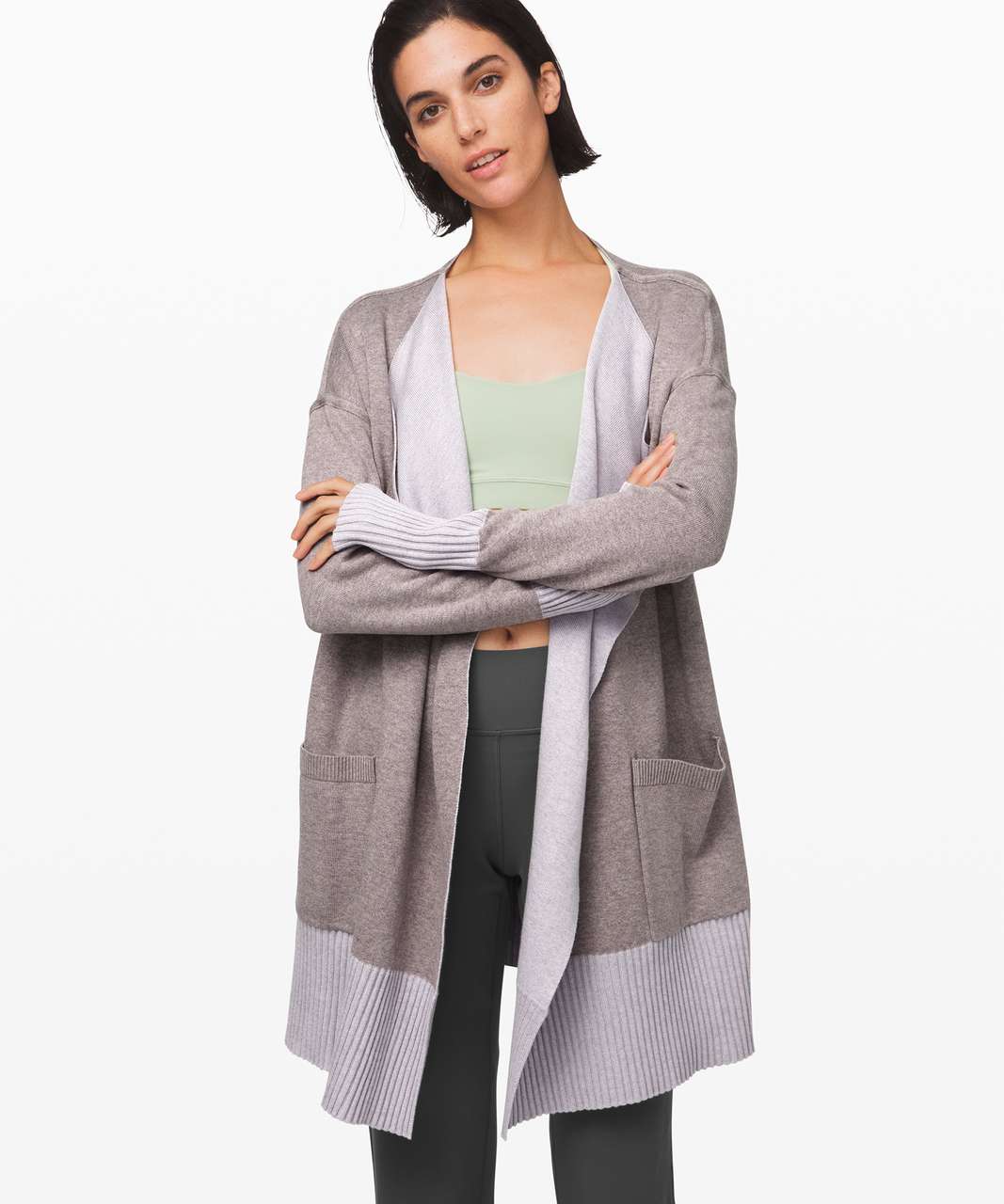 Lululemon Still Lotus Wrap *Reversible - Heathered Silver Lilac / Heathered Frosted Mulberry
