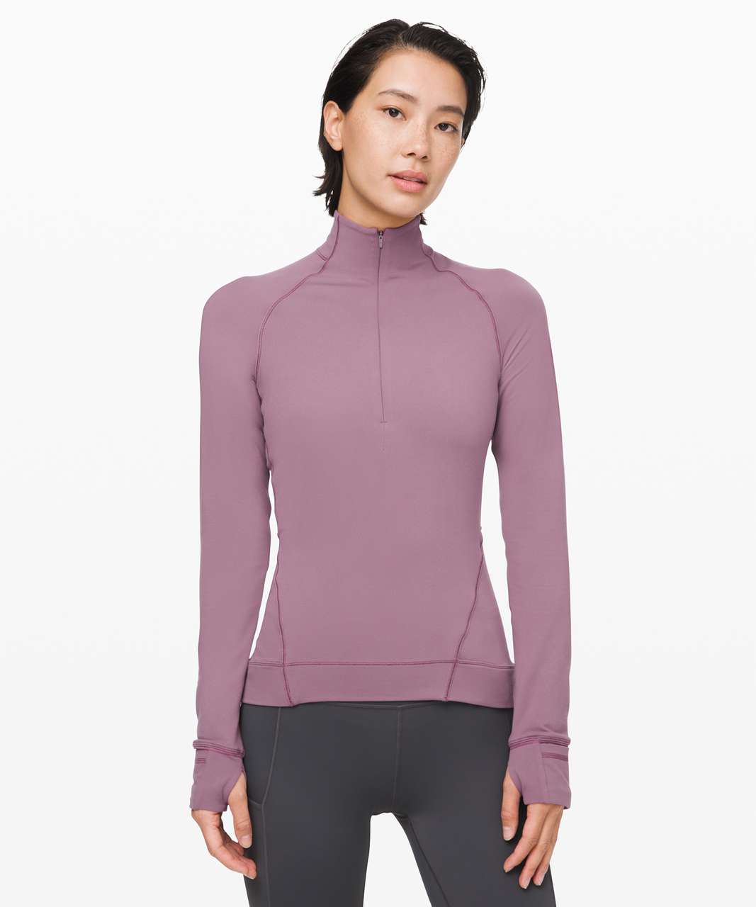 Lululemon Outrun the Elements 1/2 Zip - Frosted Mulberry