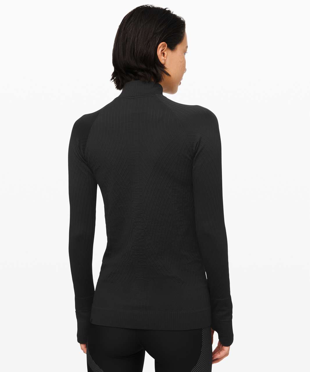 Lululemon Rest Less 1/2 Zip - Black / Black