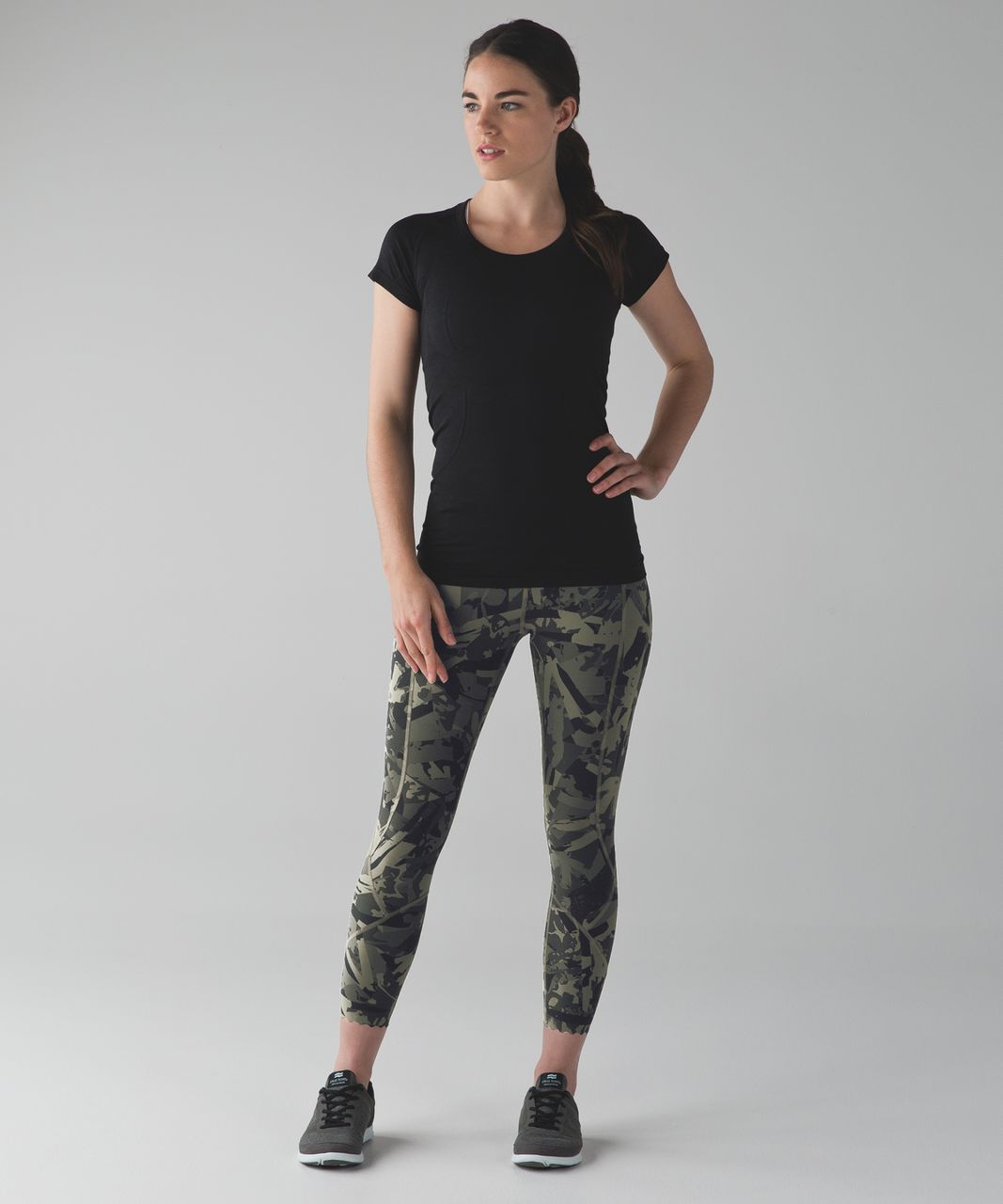 Lululemon Tight Stuff Tight - Pop Cut Fatigue Green Black - lulu