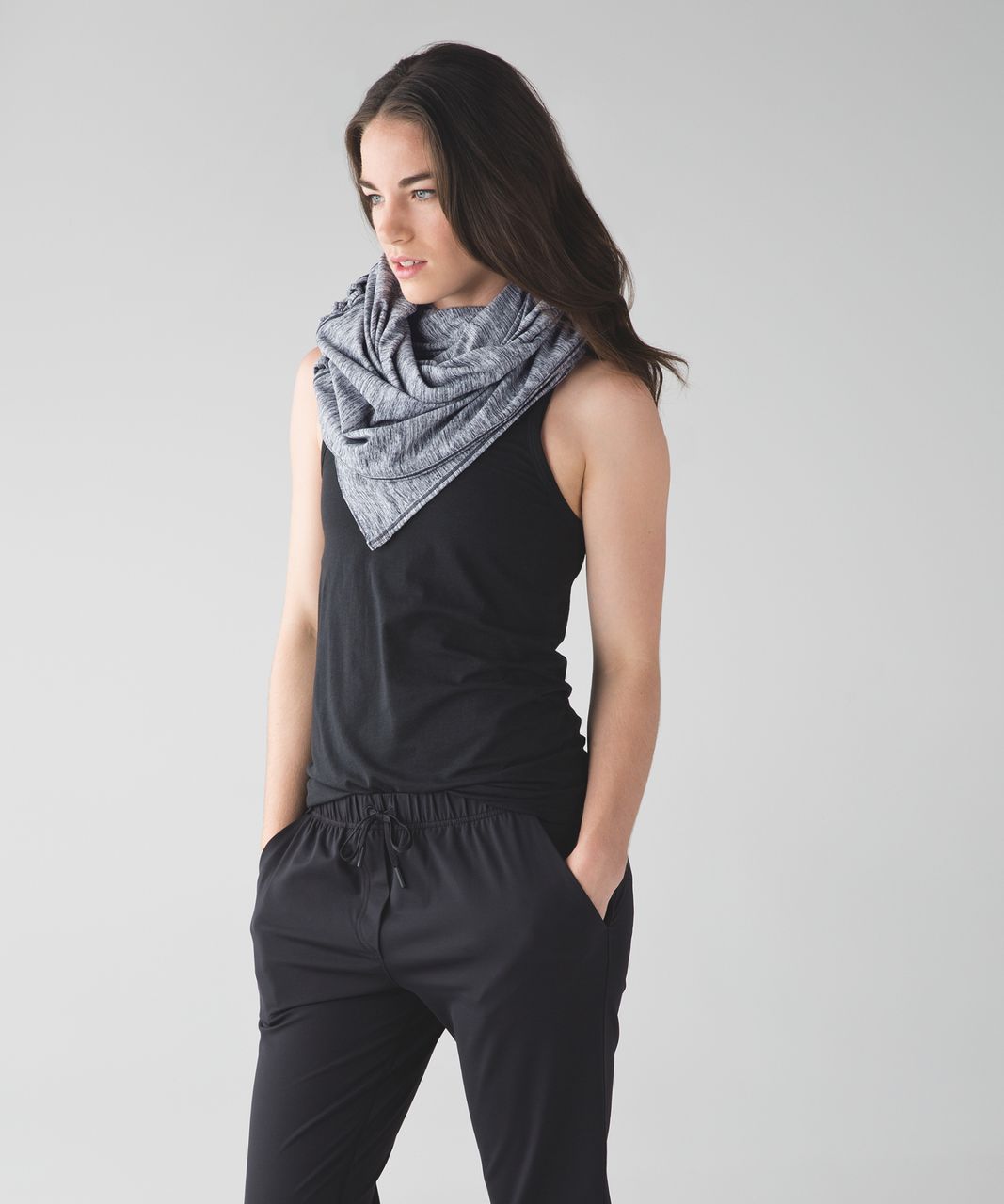 Lululemon Vinyasa Scarf (Braid) - Space Dye Camo Seal Grey Deep Coal