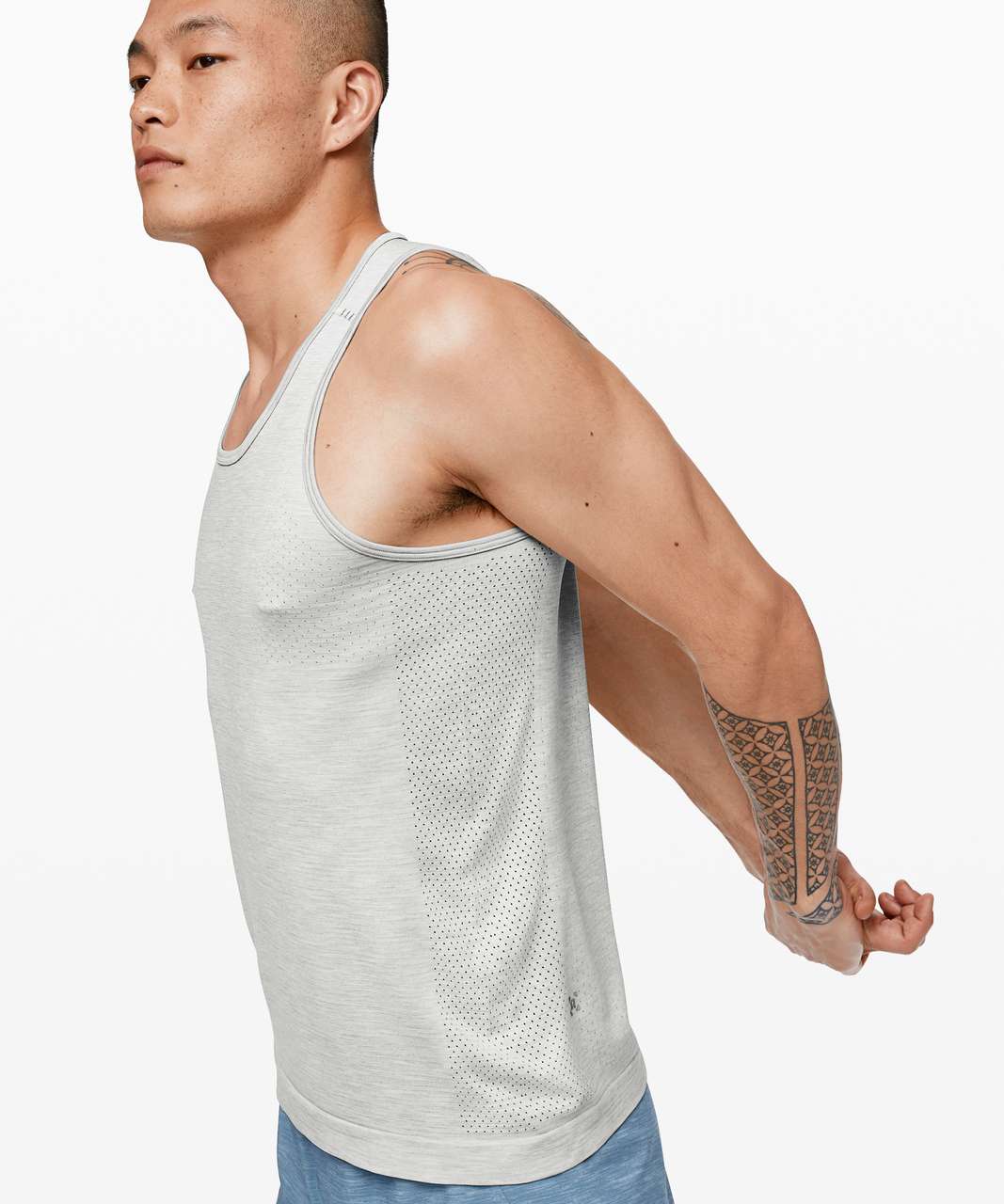 Lululemon Metal Vent Breathe Tank - Ceramic / White