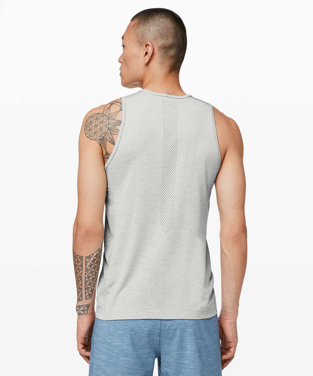 Lululemon Metal Vent Breathe Tank - Ceramic / White