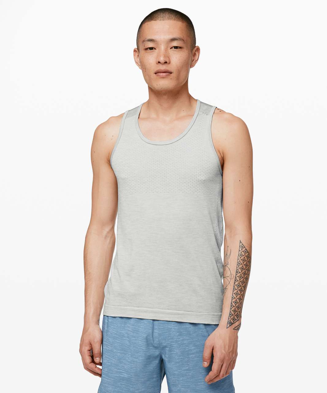 Lululemon Metal Vent Breathe Tank - Ceramic / White