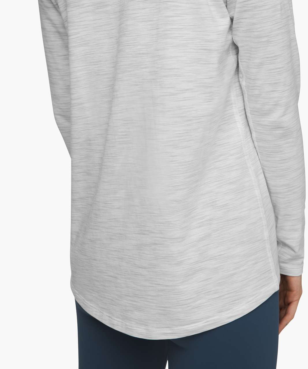 Lululemon Emerald Long Sleeve - 3 Colour Space Dye Ice Grey Alpine White