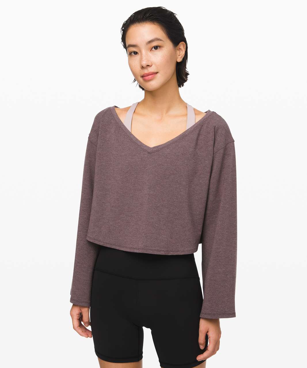 Lululemon Show your Depth Long Sleeve - Heathered Antique Bark