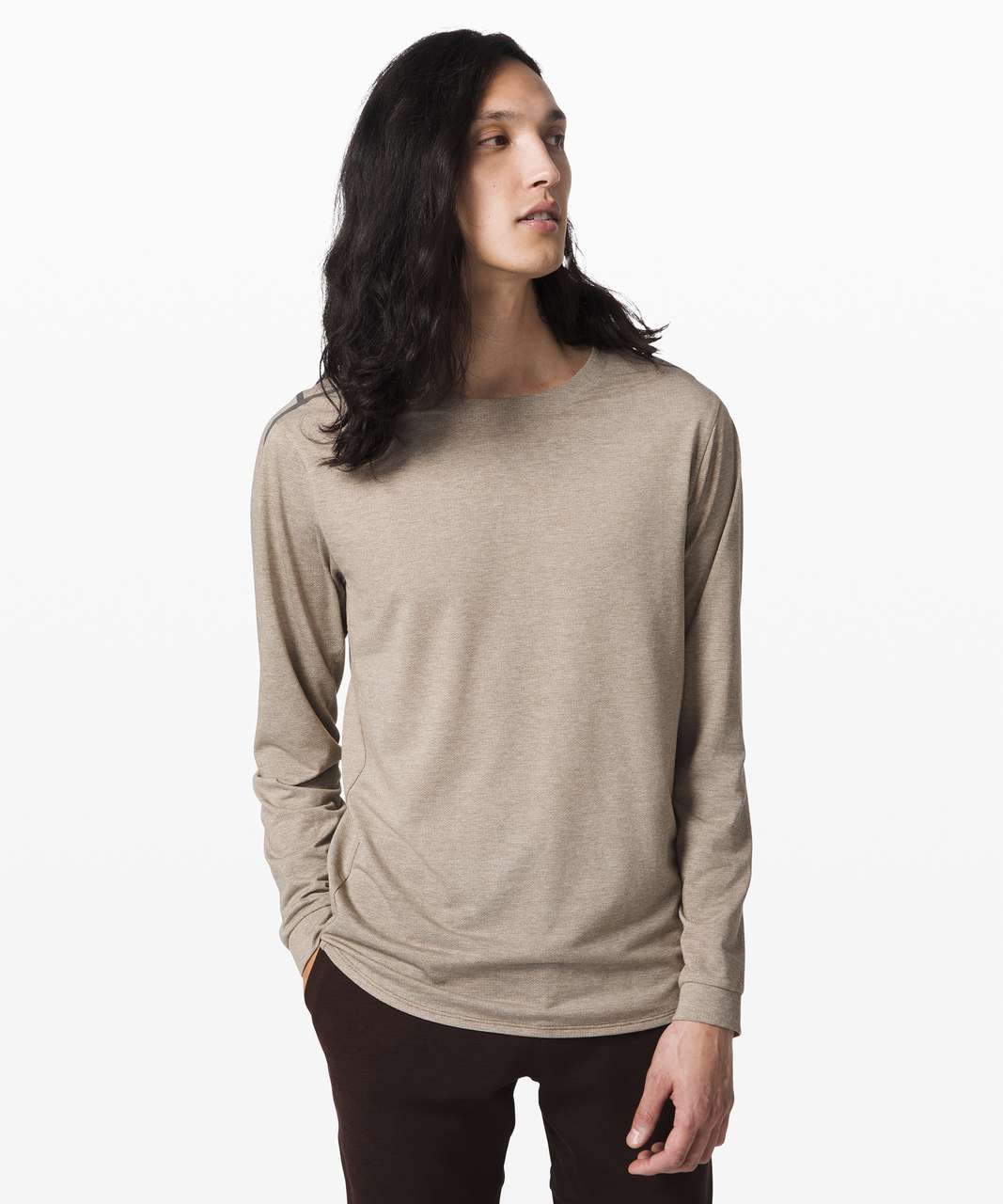 Lululemon Refract Long Sleeve *lululemon lab - Heathered Nomad - lulu ...