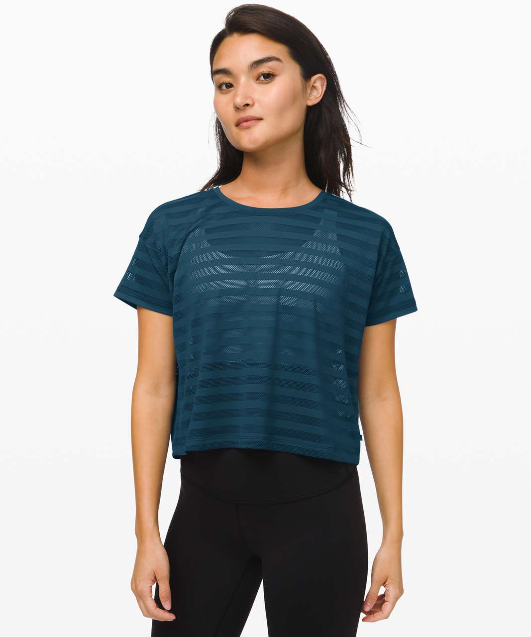 Lululemon Cates Tee *Mesh - Night Diver