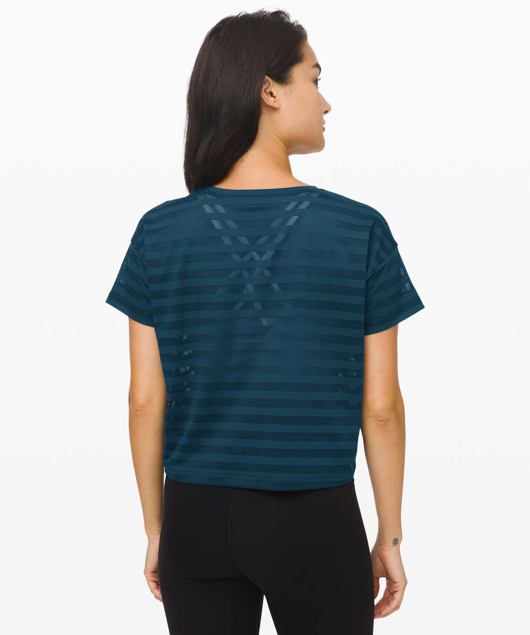 Lululemon Cates Tee *Mesh - Night Diver