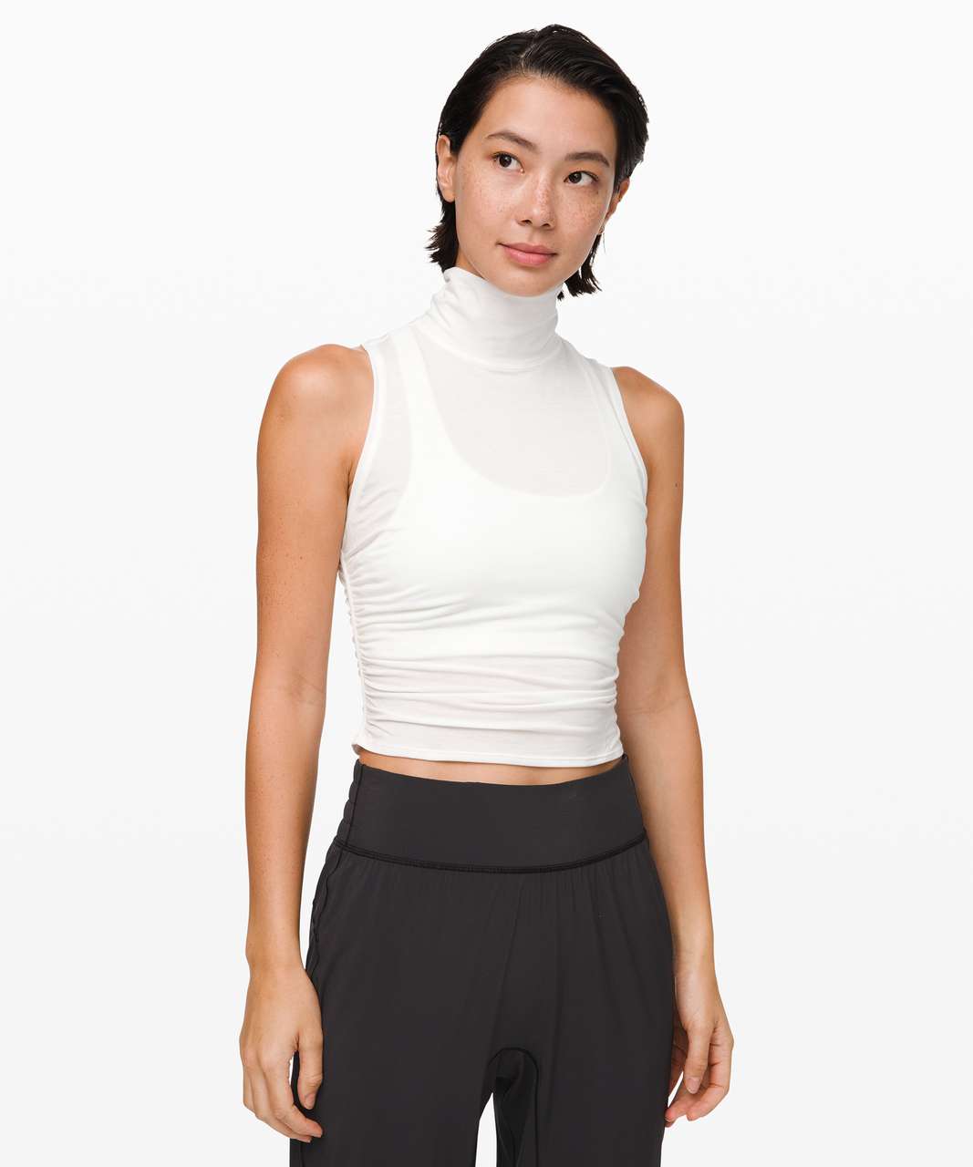 NWT Lululemon Sheer Cropped Tank 10 white