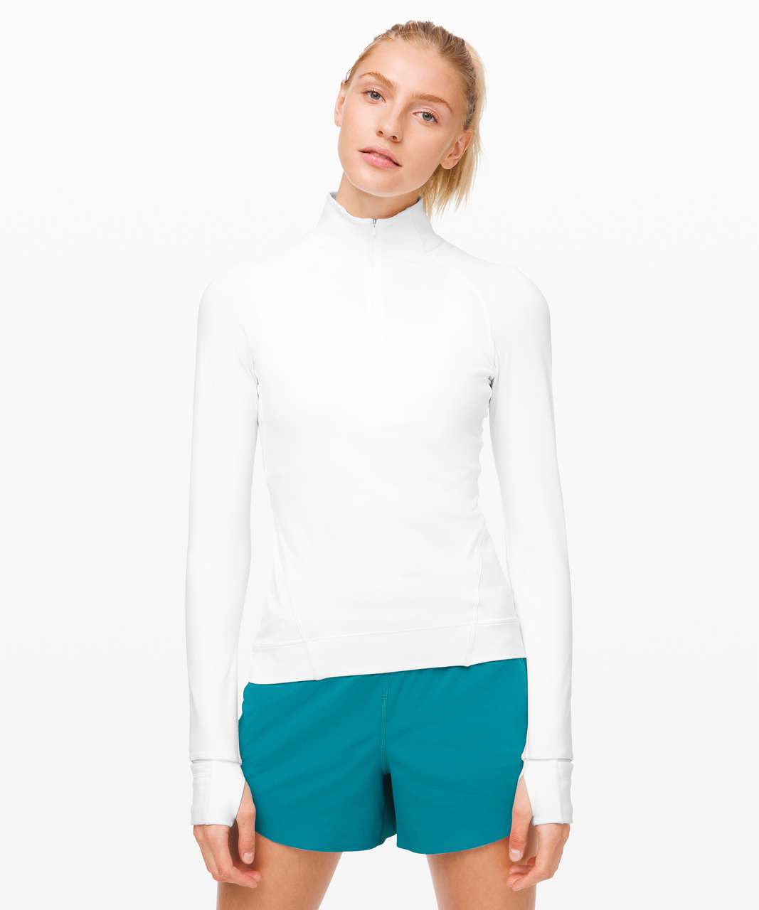 Lululemon Outrun the Elements 1/2 Zip - White