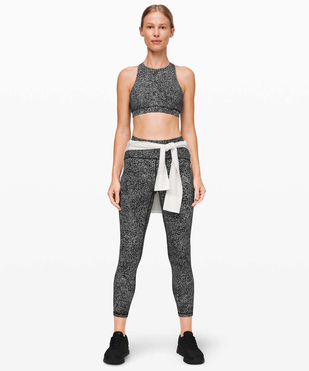 Lululemon Train Times Pant 25" - Polar Shift Alpine White Black / Black